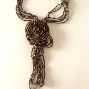 Six (50”) Long Beaded Strands Necklace with Sterling Silver Clasp. QUALI…